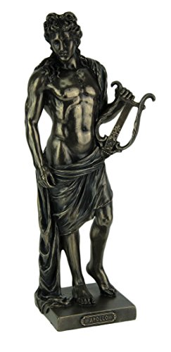 Veronese Design Polyresin Posierender griechischer Gott Apollo, hält seine Lyre Statue von Veronese Design