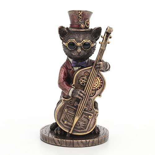 Veronese Design Steampunk-Katzenfigur, 14 cm hoch, mit Bronze-Finish von Veronese Design