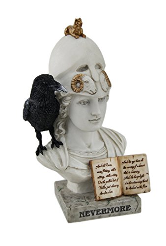 Veronese The Raven Nevermore On Pallas Athena Büste Statue von Veronese Design