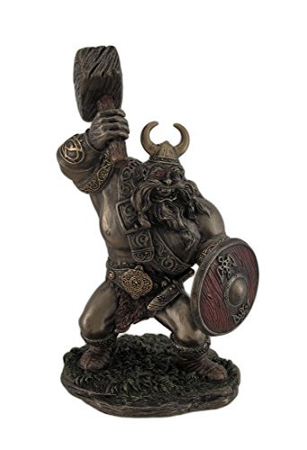 Veronese Wikinger Krieger mit Hammer Statue Figur von Veronese Design