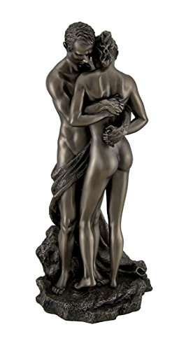 Zeckos The Lovers Bronze Finish Loving Berühren Paar Nude Statue von Veronese Design