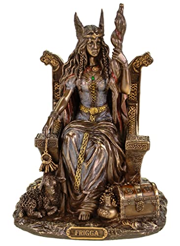 Veronese 708-7432 Germanische Göttin Frigga Frau Odins Thron Frigg Odin bronziert Figur von Veronese by Joh. Vogler GmbH
