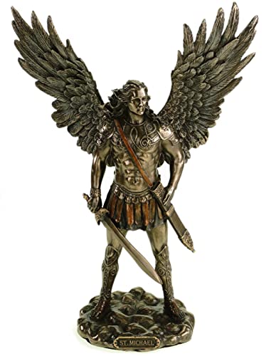 Veronese 708-7496 Erzengel Michael mit Schwert bronziert Skulptur Statue Figur Engel Angel Figurine von Veronese by Joh. Vogler GmbH