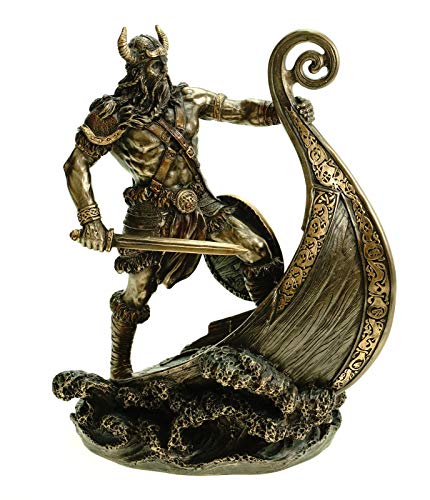 Veronese 708-7655 Figur Wikinger Steht am Bug seines Drachenschiffes 24 cm von Veronese by Joh. Vogler GmbH