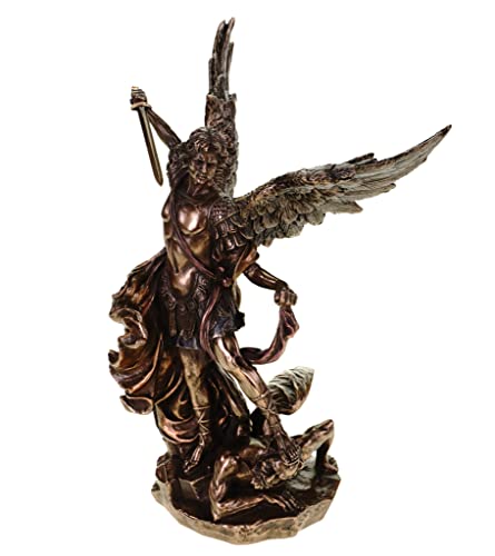 Veronese Figur Erzengel Michael bekämpft das Böse Figur bronziert Skulptur von Veronese