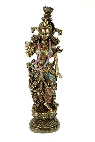 Veronese Figur Indische Gott Radha ewige Gefährtin und Geliebte Krishnas bronziert 37 cm Skulptur von Veronese