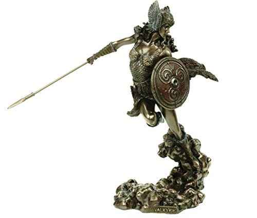 Veronese Figur germanische Walküre bronziert 24 cm Odin Skulptur Geistwesen von Veronese by Joh. Vogler GmbH