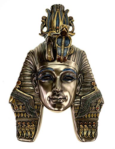 Veronese Maske Tutanchamun 29 cm Wanddekoration Ägypten Pharao Figur bronziert von Veronese