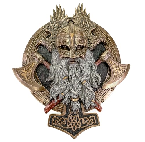 Veronese Nordisches Wikinger Wandschild mit 2 Äxten und Triskele 27cm Figur Skulptur von Veronese by Joh. Vogler GmbH