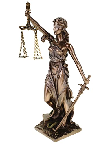 Veronese Justitia Göttin der Gerechtigkeit Bronziert Figur 21cm Poly Veronese Justitia Göttin der Gerechtigkeit Bronziert Figur 21cm Poly von Veronese Design