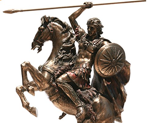 Alexander der Große auf Pferd Griechisch King Warrior Statue Skulptur Figur Bronze Finish 12,4 von Veronese