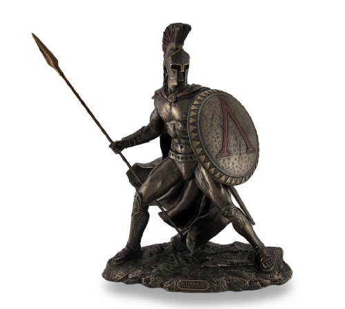 Leonidas, Griechisch Warrior King, braunen Skulpturale Statue von Veronese