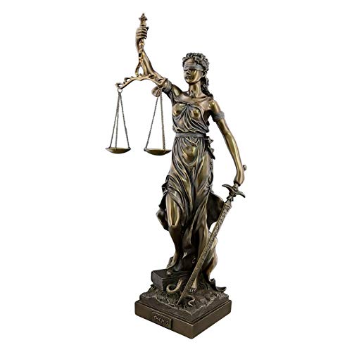 Unbekannt Antike griechische Göttin Themis/Blind Lady Justice (Dekorative Bronze/Harz Statue/Skulptur 50cm) von Veronese