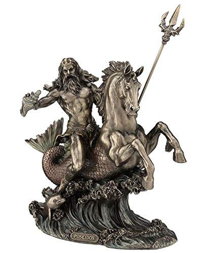 Unbekannt Poseidon Reiten Hippocampus mit Trident Statue von Veronese