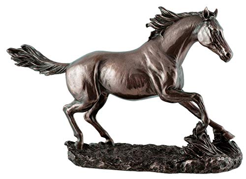 Unbekannt Veronese Figur Pferd über Wiese galoppierend 35 cm Hengst Dekoration Horse Tierfigur von Veronese