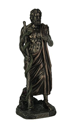 Veronese Asklepios, griechischer Gott der Heilkunst, Statue in Bronze-Optik von Veronese
