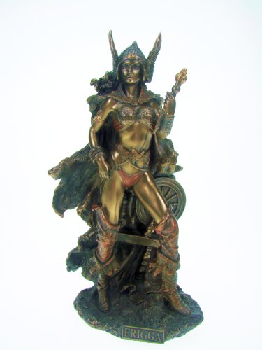 Veronese Frigga Frau Odins nordische Göttin bronziert und coloriert Sammelfigur Figur von Veronese