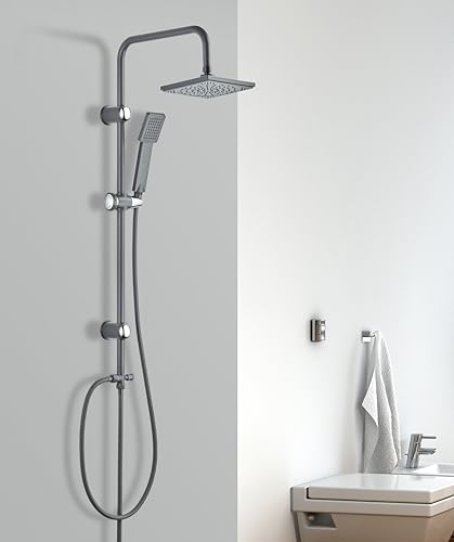 VEREG Duschsäule/Duschpaneel "Fine shower Nakia" in matt dunkelgrau inklusive Kopf- und Handbrause von Verosan