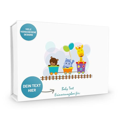 Verpackungswelt Erinnerungsbox Baby personalisiert | 23x17x5 cm | Geschenk-Box mit Magnet-Verschluss & Tier-Motiv | Baby-Box zur Baby Party, Geburt & Taufe | Personalisierte Geschenk-Verpackung Weiß Verpackungswelt Erinnerungsbox Baby personalisiert | 23x17x5 cm | Geschenk-Box mit Magnet-Verschluss & Tier-Motiv | Baby-Box zur Baby Party, Geburt & Taufe | Personalisierte Geschenk-Verpackung Weiß von Verpackungswelt