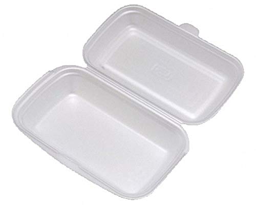 25 Stk. Menüboxen Lunch-Boxen weiß 240x133x75 mm geschäumt, einteilig von FALAMBI