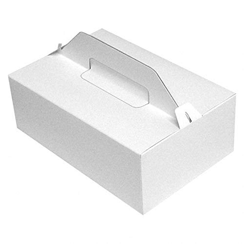1-PACK Tragebox für Tortenstücke und Kuchenstücke 27x18x10cm, weiß, 50 Stück von FALAMBI