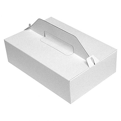 1-PACK Tragebox für Tortenstücke und Kuchenstücke 27x18x8cm, weiß, 50 Stück von FALAMBI