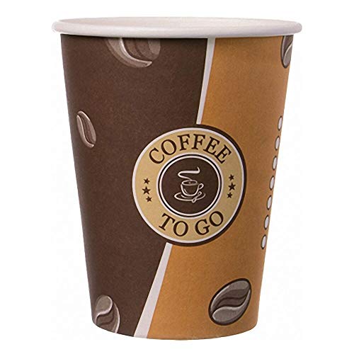 200 Stk. Kaffeebecher Topline, "Coffee to go", Pappe beschichtet, 12oz., 300 ml von 1-PACK