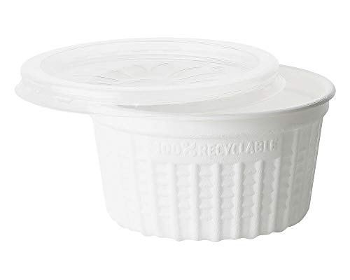 200 Stk. Suppenbecher thermoisolierend inkl. Deckel SOUP TO GO PP 350 ml weiss von FALAMBI