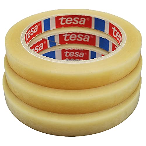 TESA Klebeband Markierungsband tesafilm 4204 PVC, 12mmx66m, transparent, 3 Stück von FALAMBI