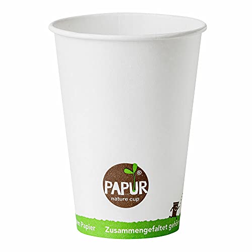 FALAMBI 1000 Stk. Bio Automatenbecher Kaffeebecher PAPUR ohne Kunststoff 70,3mm Ø 180 ml/PAPUR bedeutet `pures Papier`. Weltweit ist das die umweltfreundlichste Variante für Einwegbecher. von FALAMBI