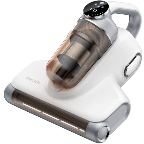 VersLife M6 Kabelloser Milbensauger für Matratzen, 18Kpa Matratzenreiniger mit 253.7nm UV-C Licht & 80000 Vibration, HEPA-Filter Milbenstaubsauger, Handstaubsauger von VersLife