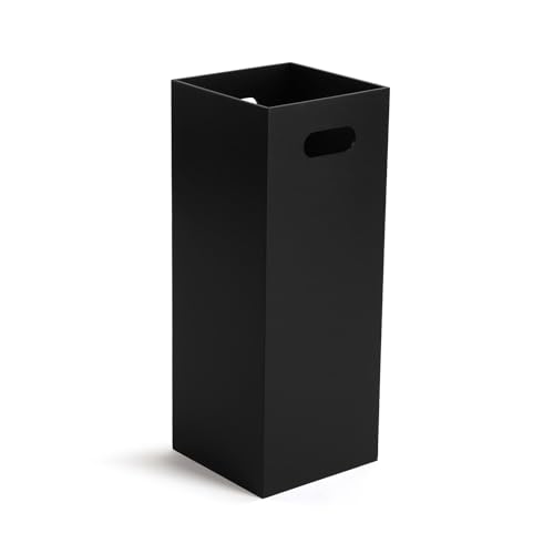 Versa Basic Schwarzer Schirmständer, Minimalistischer Stil, 53x21x21 cm, MDF-Holz, Schwarz von Versa