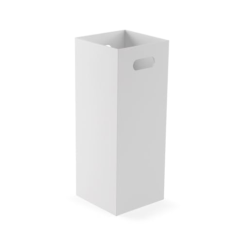 Versa Basic White Schirmständer, Minimalistischer Stil, 53x21x21 cm, MDF-Holz, Weiß von Versa