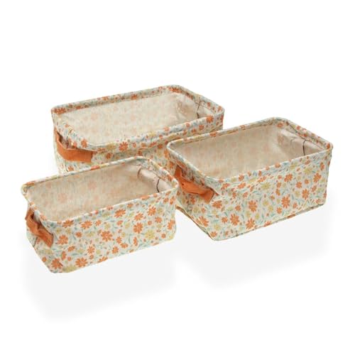 Versa Clivia Textilkorb-Set, 18 x 14 x 28 cm, Marke: Versa - EAN: 8420327571298 von Versa