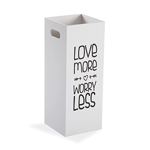 Versa Fluor Schirmständer für Eingang, Raum oder Halle, moderner Schirmhalter, Maßnahmen (H x L x B) 53 x 21 x 21 cm, MDF-Holz, Farbe: Schwarz und weiß von Versa