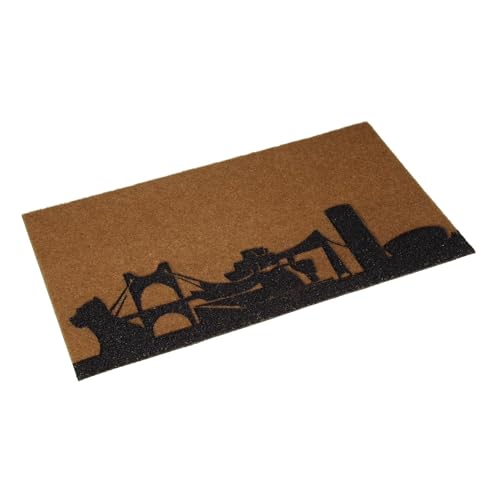 Versa Fußmatte Bilbao, moderner Stil, 2 x 70 x 40 cm, Polyester, Braun und Schwarz. von Versa