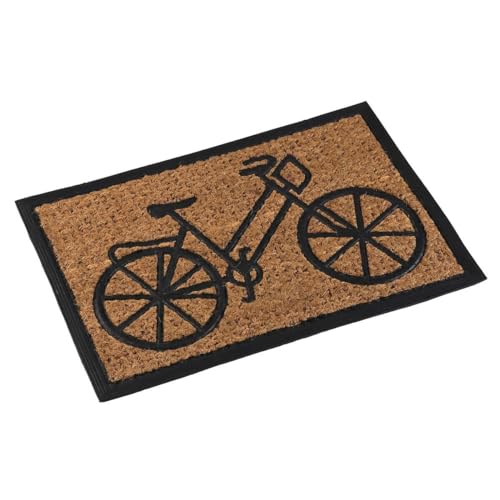 Versa Fußmatte Fahrrad schwarz Kokosfaser 40 x 2 x 60 cm von Versa