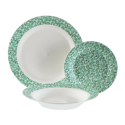 Versa Bellis Geschirrset mit Blumen, 18-teilig, Porzellan von Versa