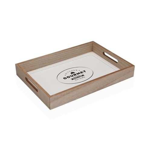 Versa Gourmet Tablett aus MDF-Holz, 24 x 4,5 x 34 cm von Versa