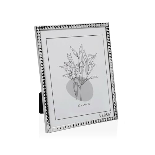 Versa Minimalistischer Bilderrahmen, Metall, silberfarben, 1 x 20,5 x 15,5 cm von Versa