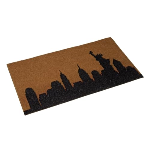 Versa New York Fußmatte, moderner Stil, 2 x 70 x 40 cm, Polyester, Hellbraun und Schwarz. Versa New York Fußmatte, moderner Stil, 2 x 70 x 40 cm, Polyester, Hellbraun und Schwarz. von Versa