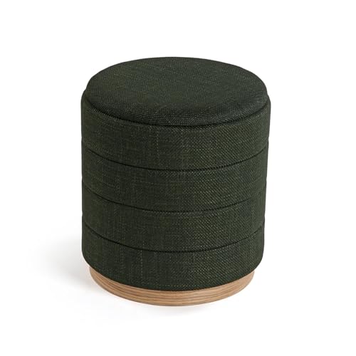 Versa Ottoman mit grünem Stauraum, moderner Stil, 40 x 40 x 44 cm, Holz und Polyester, Dunkelgrün Versa Ottoman mit grünem Stauraum, moderner Stil, 40 x 40 x 44 cm, Holz und Polyester, Dunkelgrün von Versa
