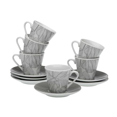 Versa Porzellan Palme Kaffeetassen Set von Versa