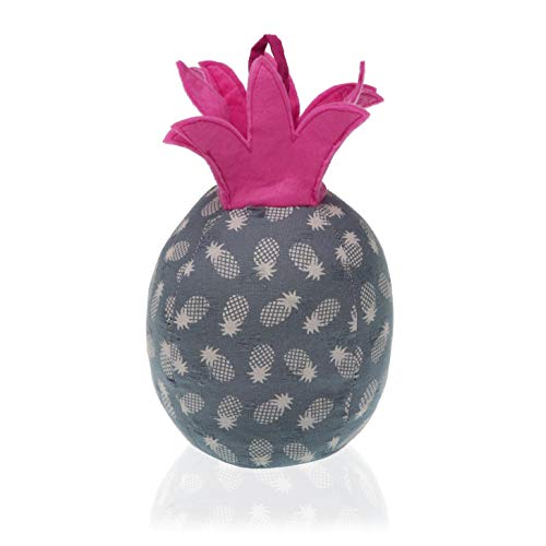 Versa Sujetapuertas Piña, dekorativ, Motiv: Ananas, Türstopper, Dekoration Natur, Blau/Rosa, 22 x 13 x 13 cm, Polyester, bunt, Einheitsgröße von Versa