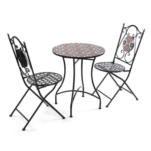 Versa Tisch Set mit 2 Stühlen Ceylan 60 x 71 x 60 cm von Versa