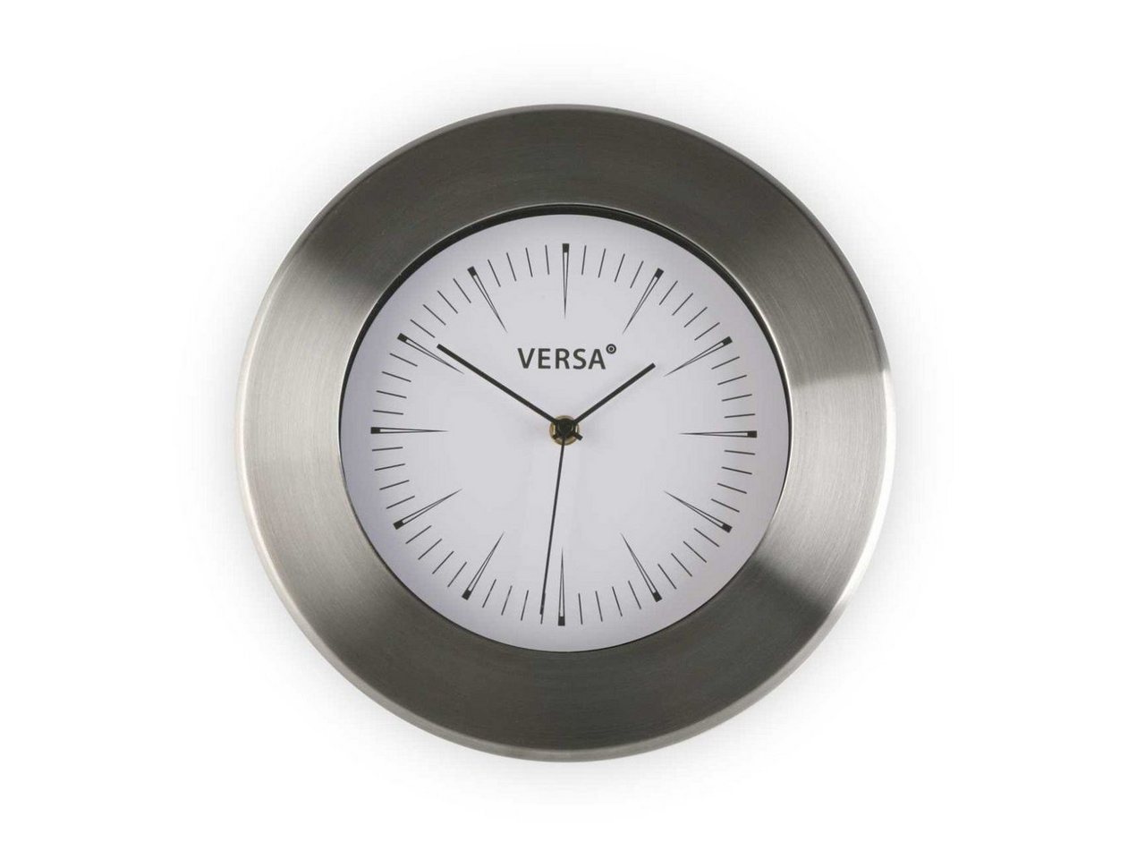 Versa Wanduhr (Silber D:30.5cm Aluminium) von Versa