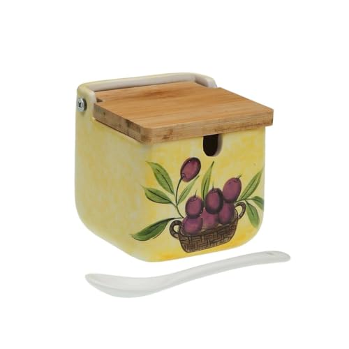 Versa Zuckerdose Keramik Bambus Porzellan Dolomit 8 x 8 x 8 cm Olive - Marke EAN: 8420327558602 Versa Zuckerdose Keramik Bambus Porzellan Dolomit 8 x 8 x 8 cm Olive - Marke EAN: 8420327558602 von Versa