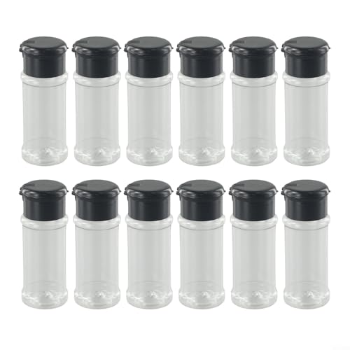 12 x Gewürzgläser, transparent, Küchenutensilienbehälter, Gewürz-Aufbewahrungsflaschen für Gewürzpulver, Paprika 12 x Gewürzgläser, transparent, Küchenutensilienbehälter, Gewürz-Aufbewahrungsflaschen für Gewürzpulver, Paprika von VersaGenius