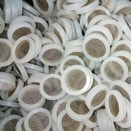 3/4 für BSP-Schlauchsieb, Unterlegscheibe, Gaze mit Metallgitterfilter für Geschirrspüler, Duschventil und Unterlegscheibe, Sanitär, Schmutzschutz (weiß) von VersaGenius