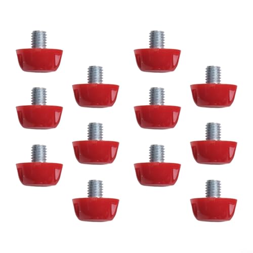 Ersatznieten für Fußballschuhe, 12 Stück, in 7 mm und 10 mm Größen, inklusive Montageschlüssel (rot 7 mm + 10 mm) von VersaGenius